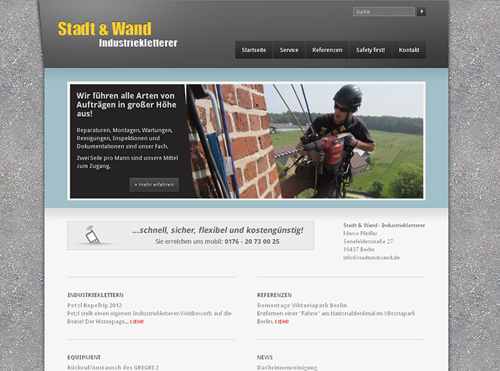 Webdesign und Worpress Theme für Stadt und Wand